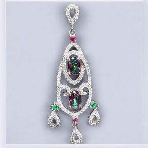 ✨ MYSTIC TOPAZ CHANDELIER PENDANT – SPARKLING STATEMENT PIECE ✨